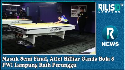Masuk Semi Final, Atlet Billiar Ganda Bola 8 PWI Lampung Raih Perunggu