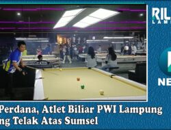 Laga Perdana, Atlet Biliar PWI Lampung Menang Telak Atas Sumsel