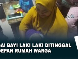 Tega! Bayi Laki laki Ditinggal di Depan Rumah Warga