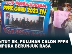 Tuntut SK, Puluhan Calon PPPK Lampung Utara Berunjuk Rasa
