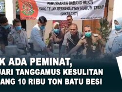 Tak Ada Peminat, Kejari Tanggamus Kesulitan Lelang 10 Ribu Ton Batu Besi