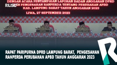 Rapat Paripurna DPRD Lampung Barat,  Pengesahan Ranperda Perubahan APBD Tahun Anggaran 2023