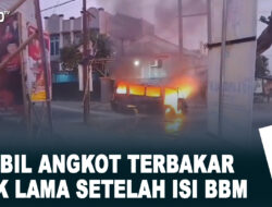 Mobil Angkot Terbakar Tak Lama Setelah Isi BBM