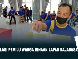 100 Warga Binaan Lapas Rajabasa Ikuti Simulasi Pemungutan Suara Untuk Pemilu 2024