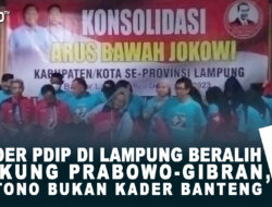 Kader PDIP di Lampung Beralih Dukung Probowo Gibran, Sutono Bukan Kader Banteng
