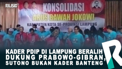 Kader PDIP di Lampung Beralih Dukung Probowo Gibran, Sutono Bukan Kader Banteng