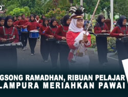 Songsong Ramadhan, Ribuan Pelajar di Lampura Meriahkan Pawai