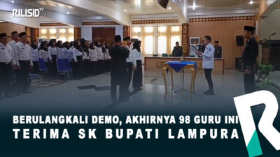 Berulangkali Demo, Akhirnya 98 Guru ini Terima SK Bupati Lampura