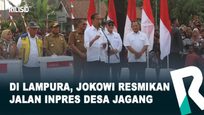 Di Lampura, Jokowi Resmikan Jalan Inpres Desa Jagang