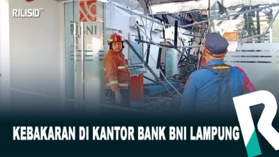 Kebakaran di Kantor Bank BNI Lampung