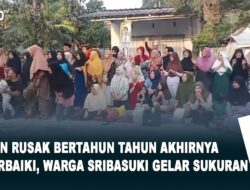 Jalan Rusak Bertahun Tahun Akhirnya Diperbaiki, Warga Sribasuki Gelar Syukuran