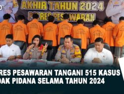 Polres Pesawaran Tangani 515 Kasus  Tindak Pidana selama Tahun 2024