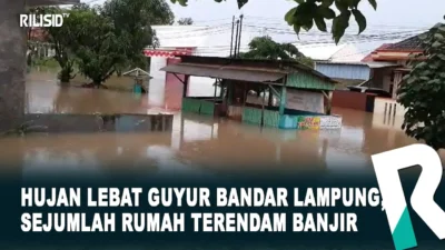 Hujan Lebat Guyur Bandar Lampung, Sejumlah Rumah Terendam Banjir
