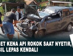 Keget Kena Api Rokok saat Nyetir, Mobil Lepas Kendali