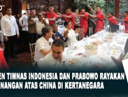 Momen Timnas Indonesia dan Prabowo Rayakan Kemenangan atas China di Kertanegara