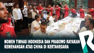 Momen Timnas Indonesia dan Prabowo Rayakan Kemenangan atas China di Kertanegara