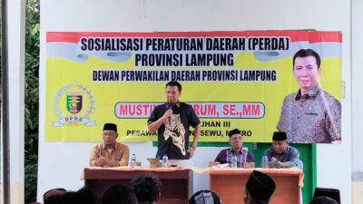 Mustika Bahrum Sosialisasikan Perda Rembug Desa di Pesawaran, Dorong Pencegahan Konflik Sejak Dini